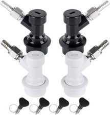 MRbrew 2 Pairs Ball Lock Disconnect Set, Home Brew 2 pairs, Black & White 