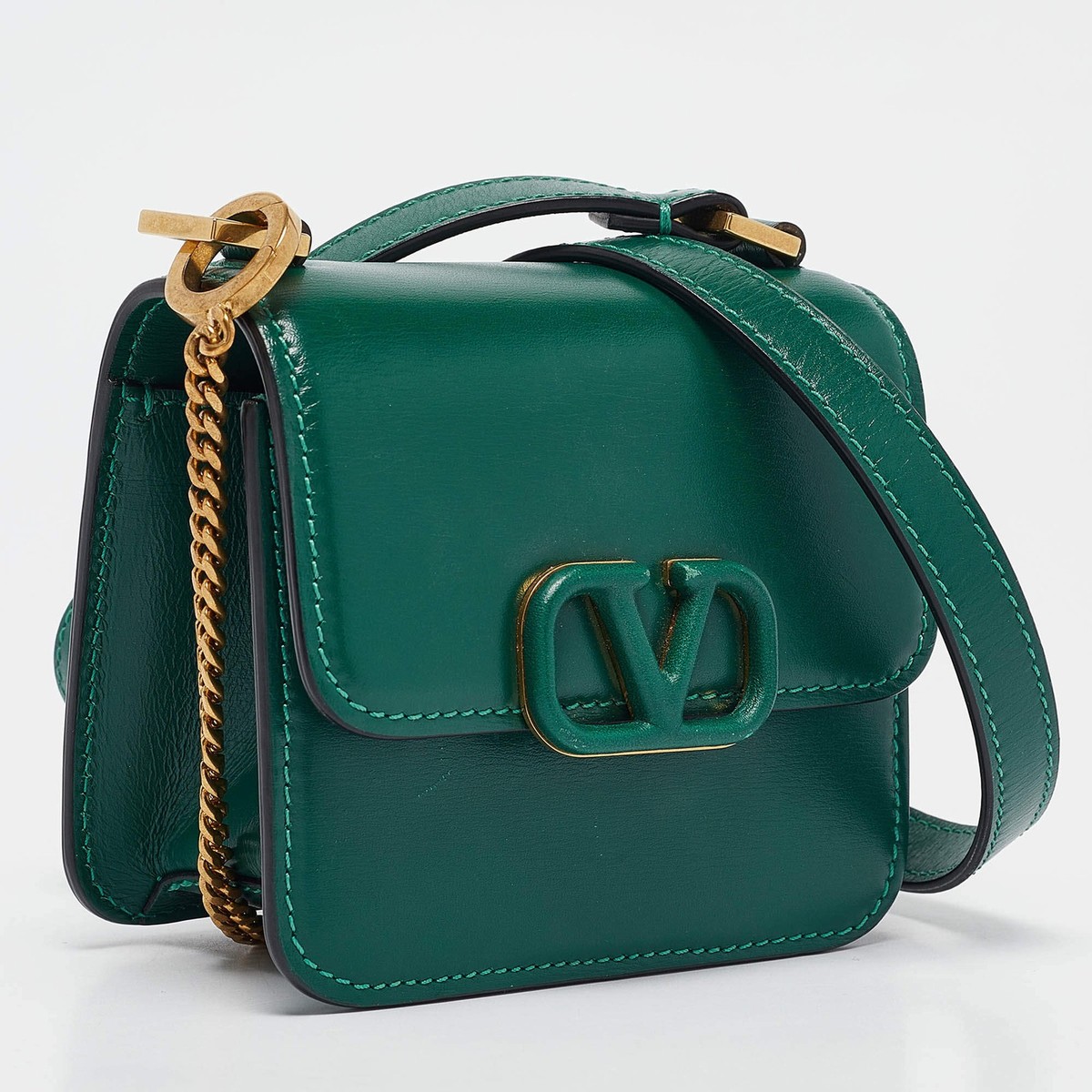 Valentino Green Leather Micro VSLING Shoulder Bag | eBay
