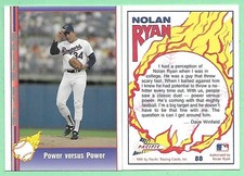 1991 Pacific Nolan Ryan Rangers #88 - Power versus Power👍