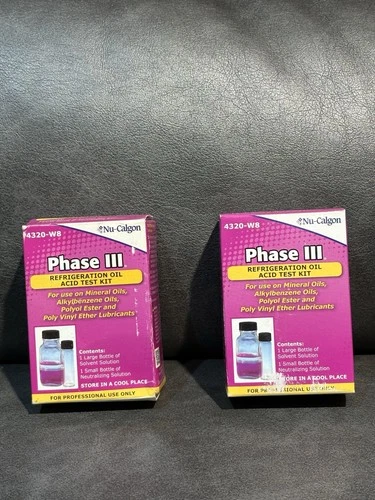 Nu-Calgon Phase III Refrigeration Oil Acid Test Kit 4320-W8 All Lubricants Bulk