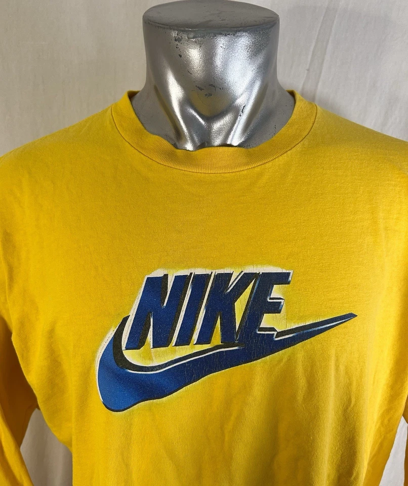 De Colección Nike Etiqueta Gris Cyber Y2K Futurista Manga Larga XL Desteñido Estilo Travis Scott Foto 4 de 4