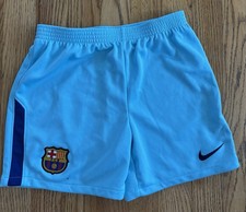 Nike Barcelona Home jersey blue shorts Kids Size Large 6-7 Years