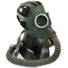 Cold war Soviet military gas mask GP-4 with hose Green rubber Face mask LARGE