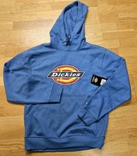 NWT Dickies Blue Pullover Hoodie With Logo Graphic Front Size S NEW
