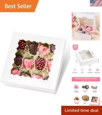 20 PCS Pie Boxes, 8 x 8 x 2.5 Inches Bakery B...