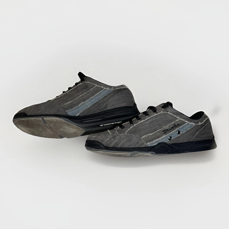 Zapatos de boliche Etonic para hombre talla 10 gris lona con cordones zona flexible suela deslizante Foto 2 de 4