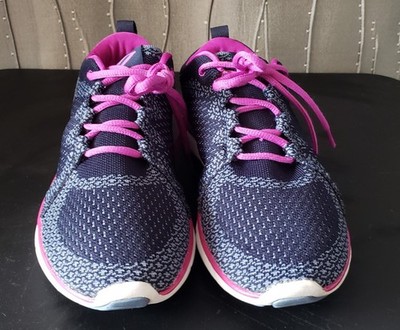 Vionic Women s Low Top Lace-Up Athletic Sneakers Blue-Gray/Purple/Black. Size 9
