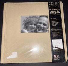 Westrim Crafts Memories Strap Cloth Hinged Album W/10 Sheets 12  x 12  Beige New