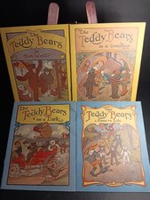 THE TEDDY BEAR BOOKS LOT - 4 1907 REPRINT WRAP BOOKS ILLUSTRATED