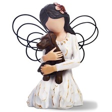 Loss of Dog Sympathy Gift, Dog Memorial Gifts, Angel Figurine, Remembrance Ke...