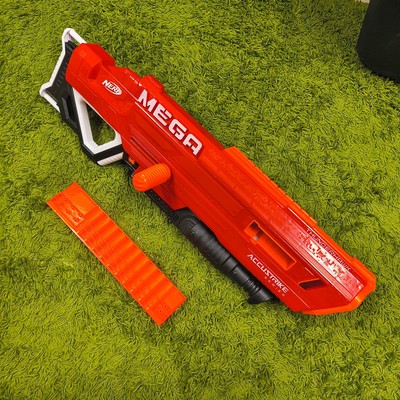 NERF N Strike Thunderhawk Mega Accustrike Tested Working No Darts Blaster Only