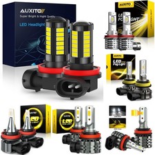 H11 Foglight LED Bright Bulbs High Light Low Beam Kit Super 6000k 10000LM White