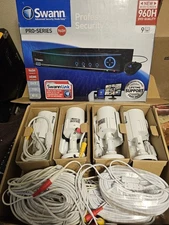 🔥 Swann SWDVR-94200H 9 Channel 1TB Drive DVR Security System 4 Camera Bundle