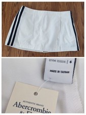 Vintage Y2K Abercrombie  Fitch 2000s Mini Skirt Skort White Tennis Low RIse Gym