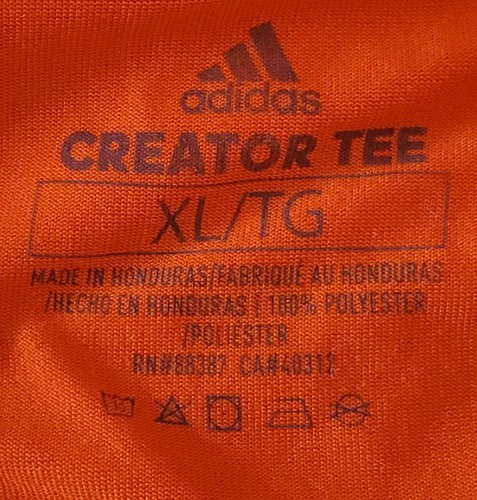 Adidas Miami Hurricanes Orange Creator Tee Long Sleeve Shirt - Size XL - EUC - Picture 5 of 9