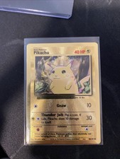 Gold Metal Pikachu Card 58/102 Pokemon Celebrations 25th Anniversary Pokémon TCG