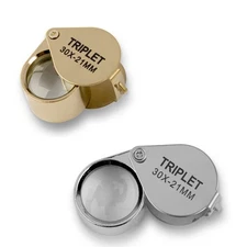 30X Jewelers Loupe Foldable Jewelry Loop Eye Magnifier For Jewelry Coins Watches