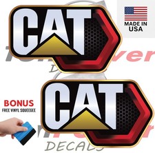 2pc Set  Decals for Cat Equipment Logo 25'' X 16'' 3M VINYL / FREE SHIPPING