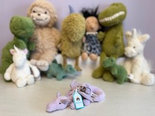 Jellycat Very Rare Retired Lavender Dragon Bag Charm, New With Tags, Genuine