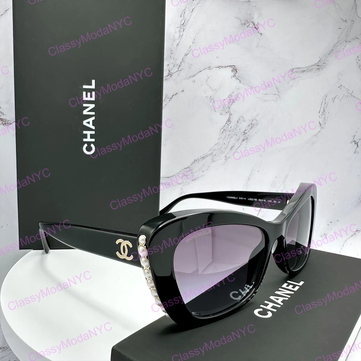 CHANEL Women's Butterfly Cat Eye Sunglasses for sale | eBay