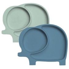 Sage Spoonfuls Silicone Suction Plates for Babies Toddlers - Mess-Free Feeding