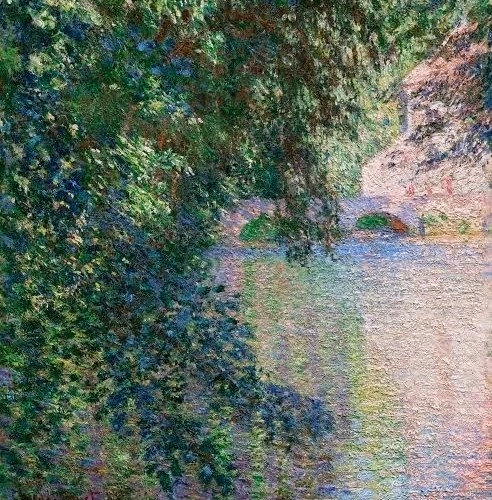 Claude Monet Signed Oil Painting on Canvas 16x24 in Impressionism . - Picture 2 of 3