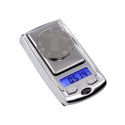 Tragbare Autoschlüssel Form Mini Präzisionswaage 0,01g-100g, blaues LCD, ohne Batterie