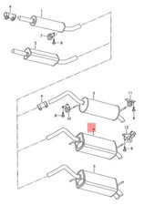 Genuine SKODA VW SEAT Fabia Polo Derby Vento-IND Rear Silencer JZW253609AJ