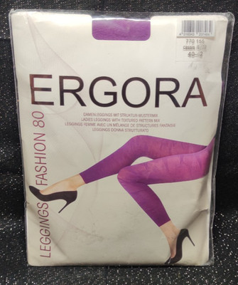 Ergora Fashion 80 Leggings Gr. 40-42 - Farbe Cassis - Struktur Muster 80 Den Neu