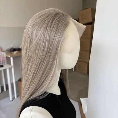 LOVELY ALICE Mixed Blonde Women Lace Frontal Wigs Soft Long Straight Synthetic Hair