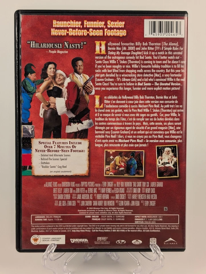 Badder Santa (The Unrated Version) DVD🎥Movie Tested and Working- Nice📀! - Image 2 of 4