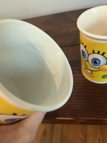 SpongeBob Coffee Tea Mug Cup Nickelodeon 2013 Viacom 8oz Cartoon Set Lot - Picture 6 of 7