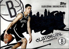 2025-26 Topps Basketball Egor Demin Clutch City Prospects CC-8 Rookie RC Nets