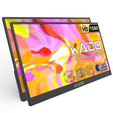 Kado 2-Pack Portable Monitor 15.6-Inch 1920x1080 USB-C HDMI IPS Display 45W...