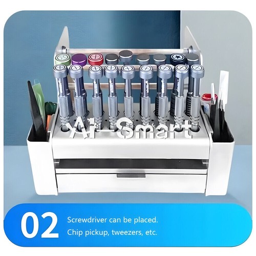 Screwdriver Tweezer Organizer Box Repair Tool Storage Holder Rack Tray Sorter - Picture 10 of 14
