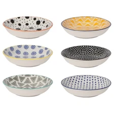 6 PC Now Designs Pinch Bowls Bits & Dots Assorted Colors 3.75 in 2oz