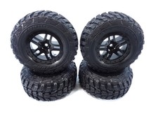 Traxxas 4x4 Slash Black 12mm Wheels Kumho Road Venture Mt Tires Vx3 Vxl 4wd