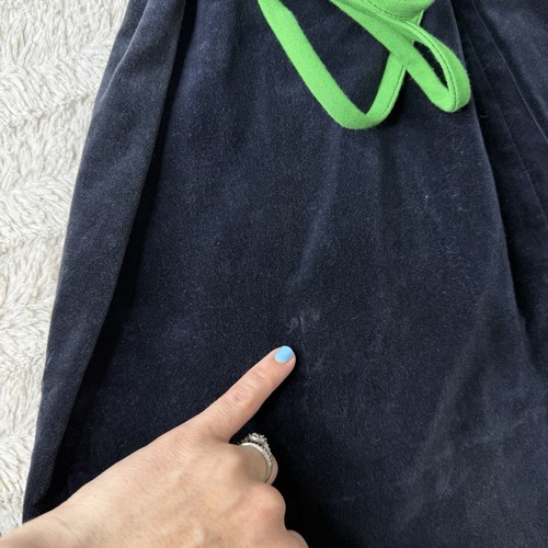 Sylvia Whyte Saks Fifth Avenue Blue Flower Velvet Dress Girls 6 *See Measurement - Picture 9 of 12