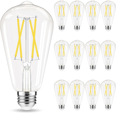 Edison Bulbs, E26 LED Bulb 60 Watt Equivalent, Non-Dimmable, Cool White 4000K, S
