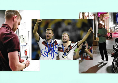 Kramer&Mertesacker WM 2014 persönlich gesammelt Foto 10x15 orig Autogramme +Foto