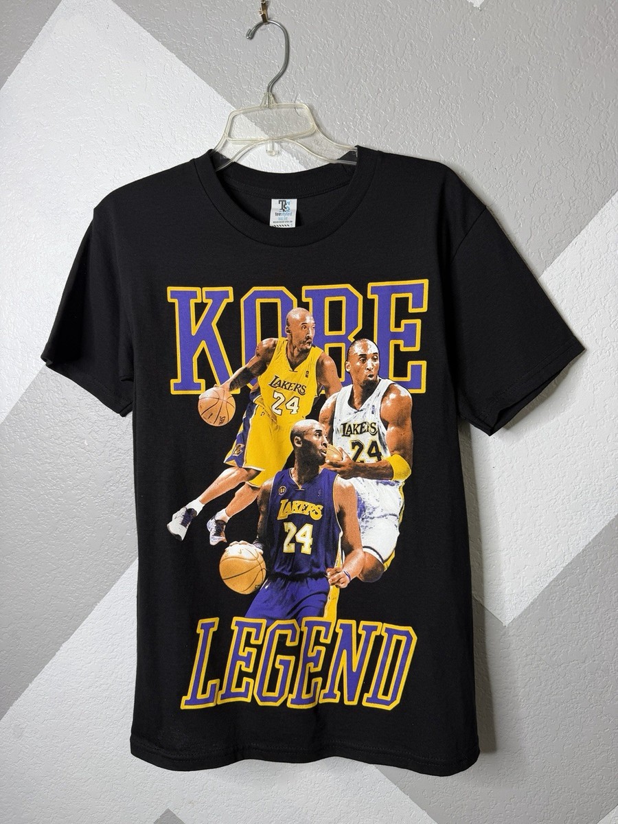 Kobe Bryant Mens Black Lakers Legend Graphic Tee Shirt Small NBA