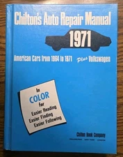 1971 CHILTONS AUTO REPAIR MANUAL American Cars from 1964-1971 PLUS Volkswagon