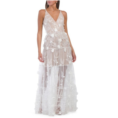 strapless open back dress Amely White Plunge-Neck Mini Dress With Bow-Detail – Club L London