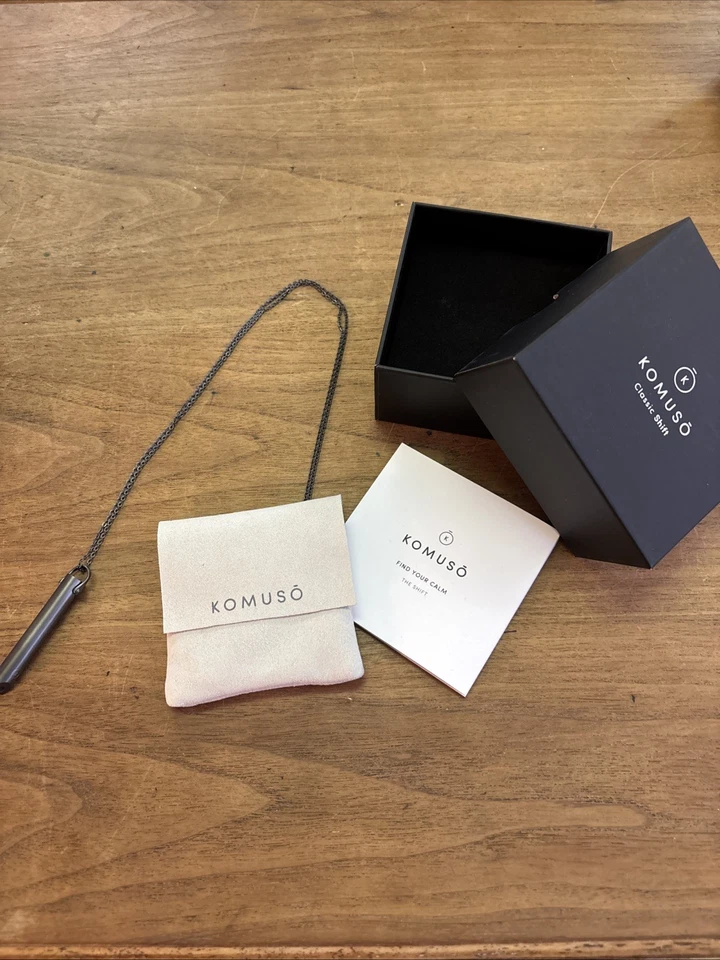 KOMUSO Classic Shift W-PMSS W-Matte Slate Gray Anxiety Relief Breathing Necklace - Image 4 of 4