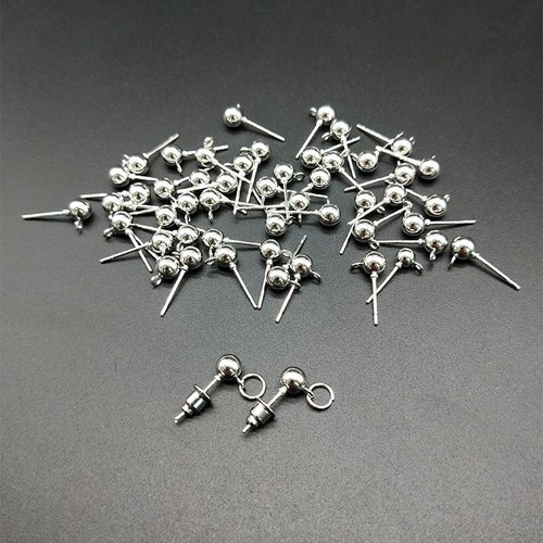 Accessori Gioielli Spille Orecchie Metallo - Fare Orecchini Palline Schienali Aghi Fai da Te 1Confezione - Foto 17 di 39