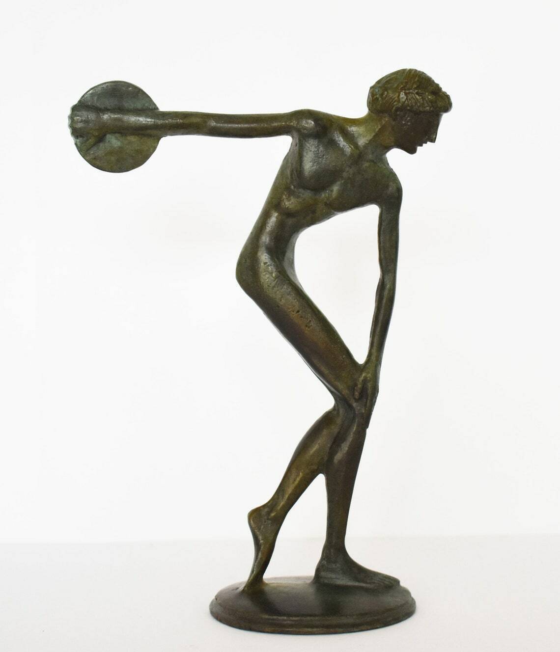 Discobolus - Discus Thrower - Olympic Games Athlete - Modern Style - Bronze