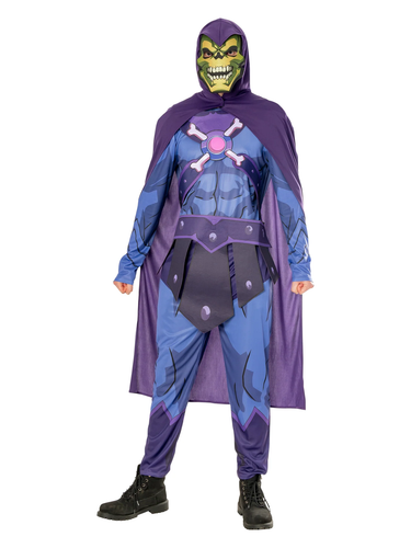 Mens Skeletor Costume Deluxe Licensed Halloween Fancy Dress Adults Outfit - 第 2/3 張圖片