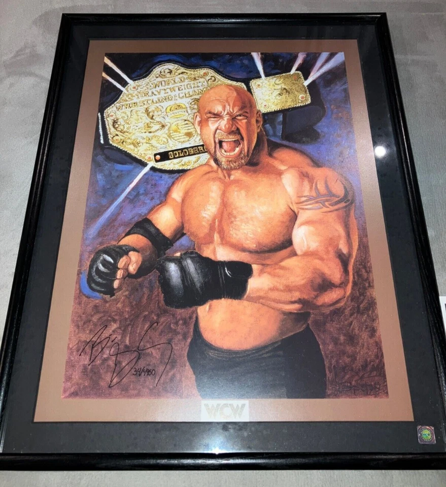 WWE WWF WCW NWO Bill Goldberg Facsimile Autographed Signed Art Print New 34/4950 - Image 2 of 4