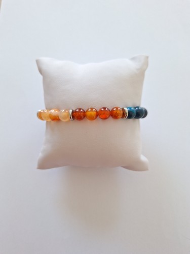 BRACELET EN PERLE DIAMETRE 8 LONGUEUR 19CM - Picture 3 of 4