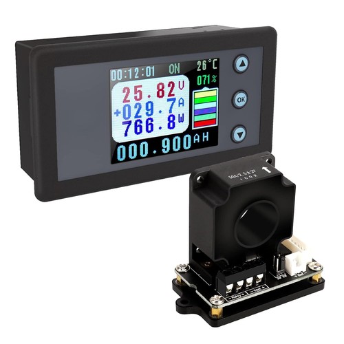 Battery Charge Discharge Monitor Multi Testers Multimeter Colour LCD Hall Sensor - 第 1/11 張圖片